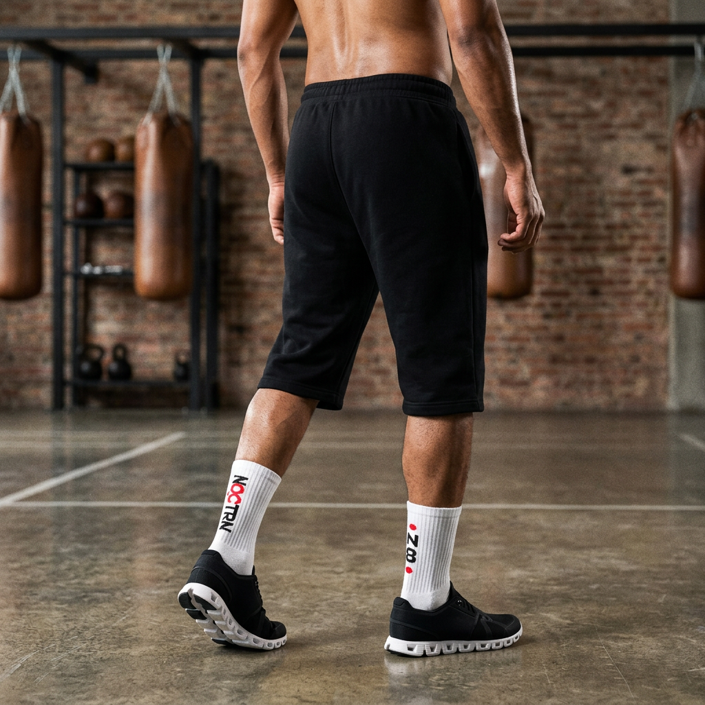 Dual Mark Cushioned Crew Socks — Red