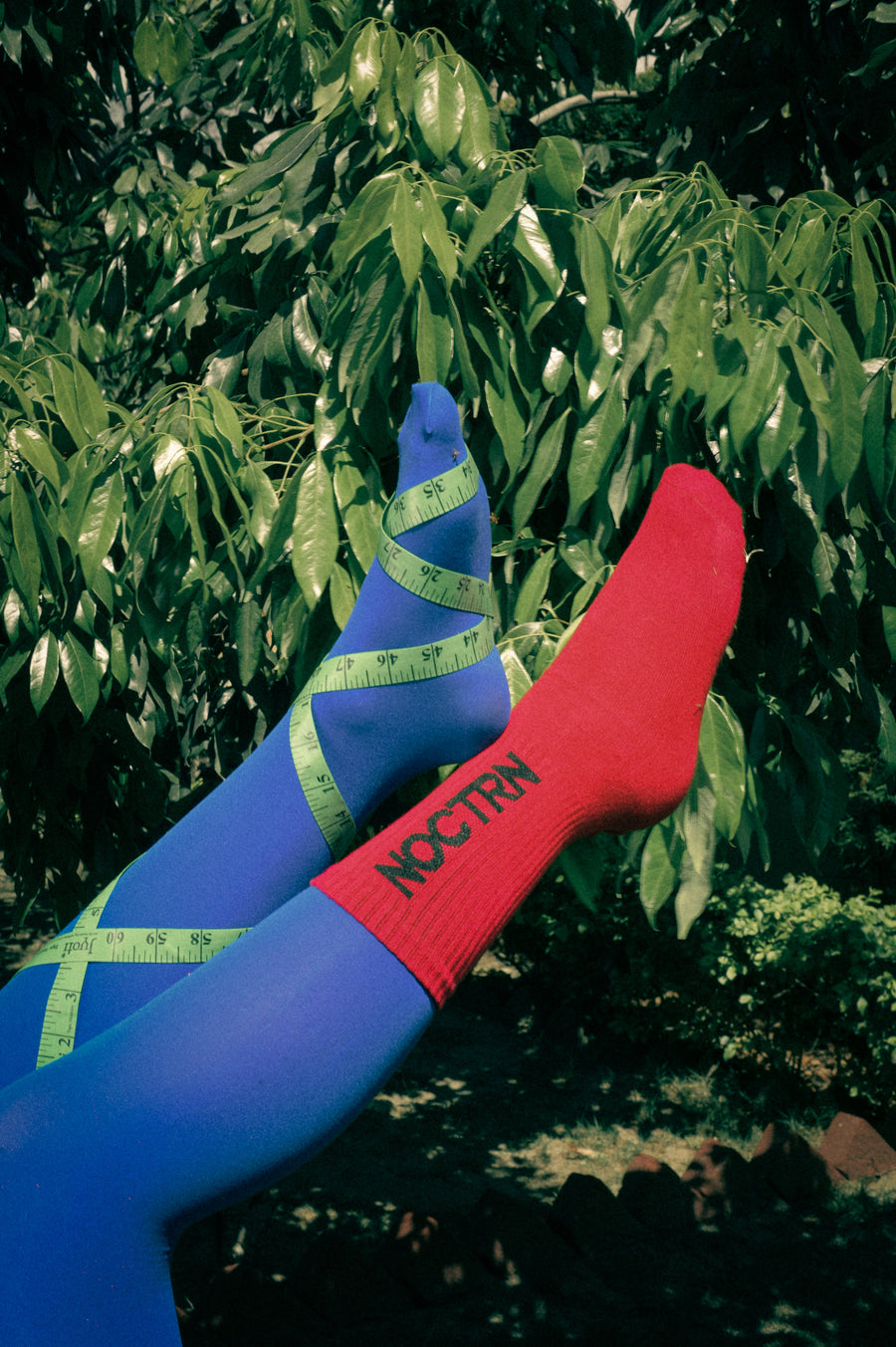 Vertical Logo Crew Socks — Red