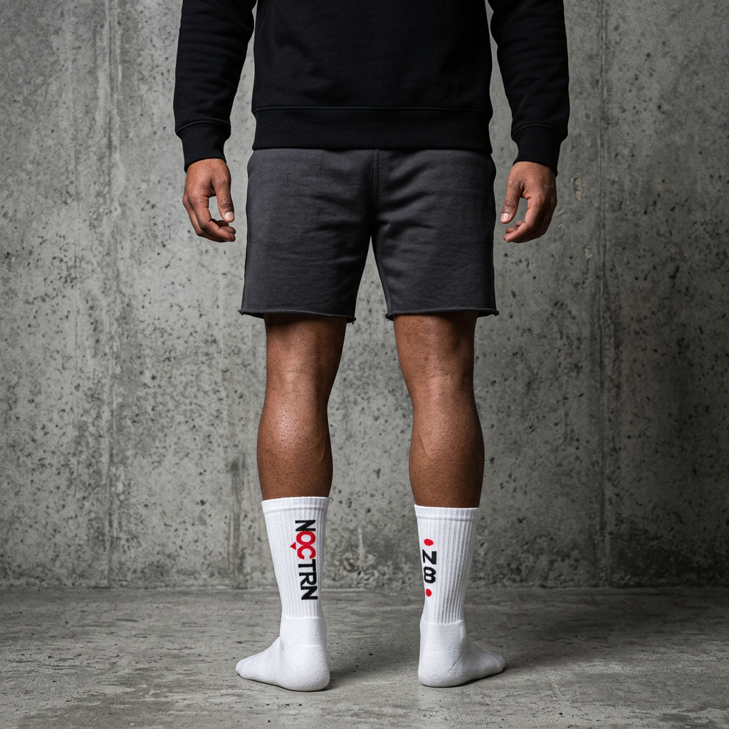 Dual Mark Cushioned Crew Socks — Red