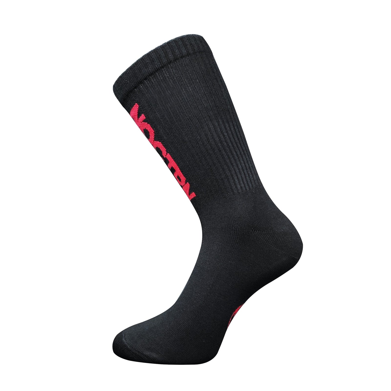 Vertical Logo Crew Socks — Black
