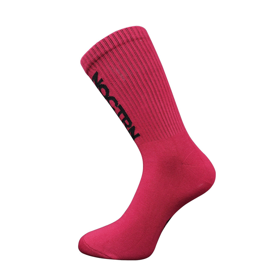 Vertical Logo Crew Socks — Red