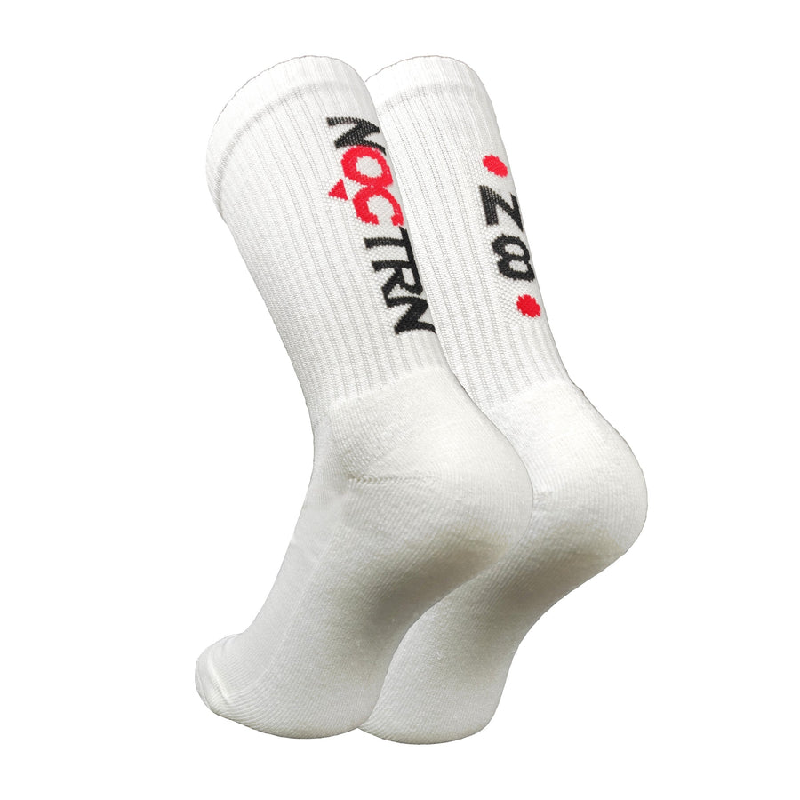 Dual Mark Cushioned Crew Socks — Red